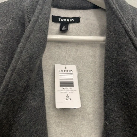 NWT Torrid Size 3X Fleece Drape Front Jacket - Picture 6 of 13